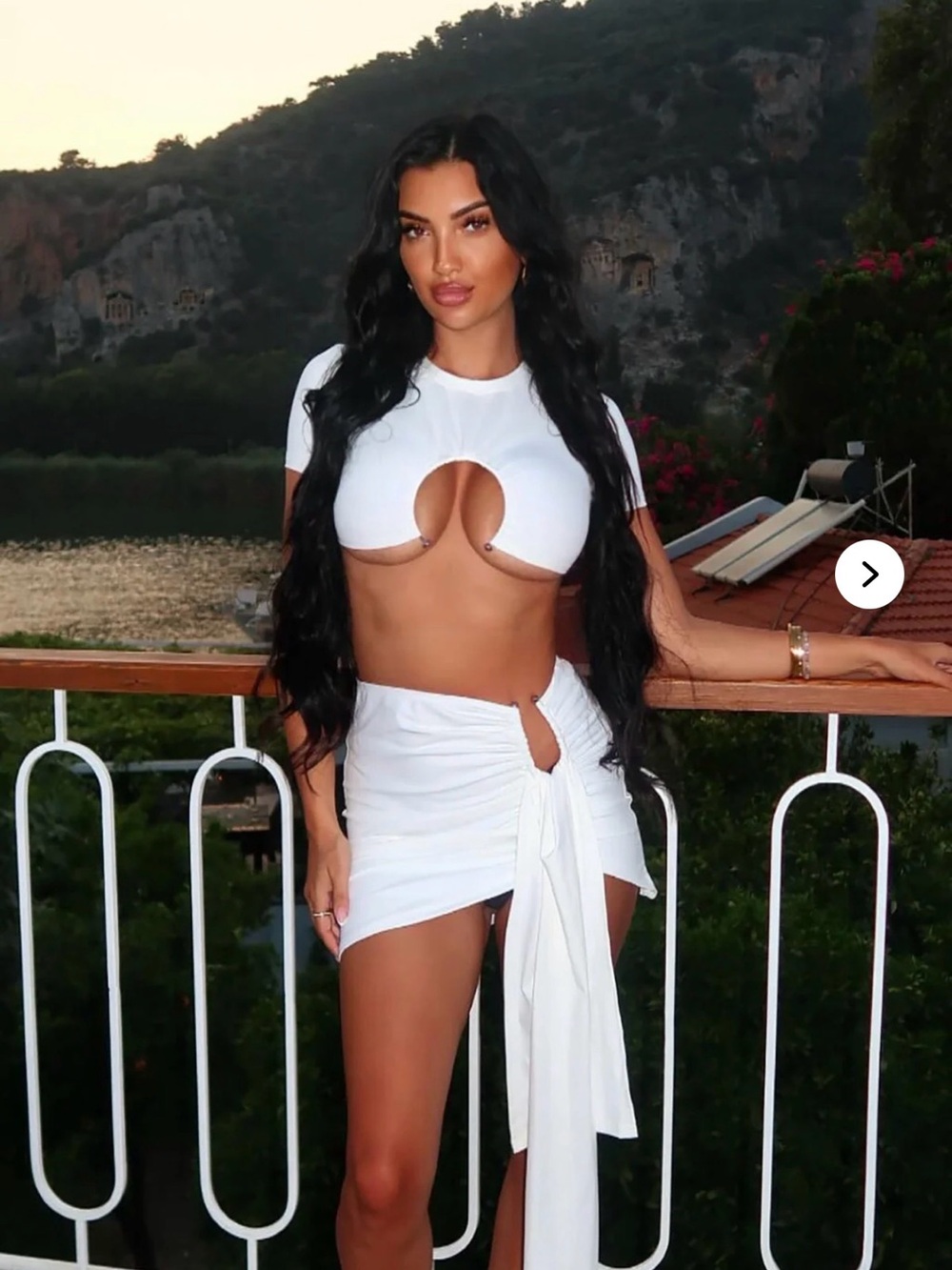Miami Nights Mini Skirt Set - White